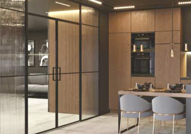 Aluminum swing doors